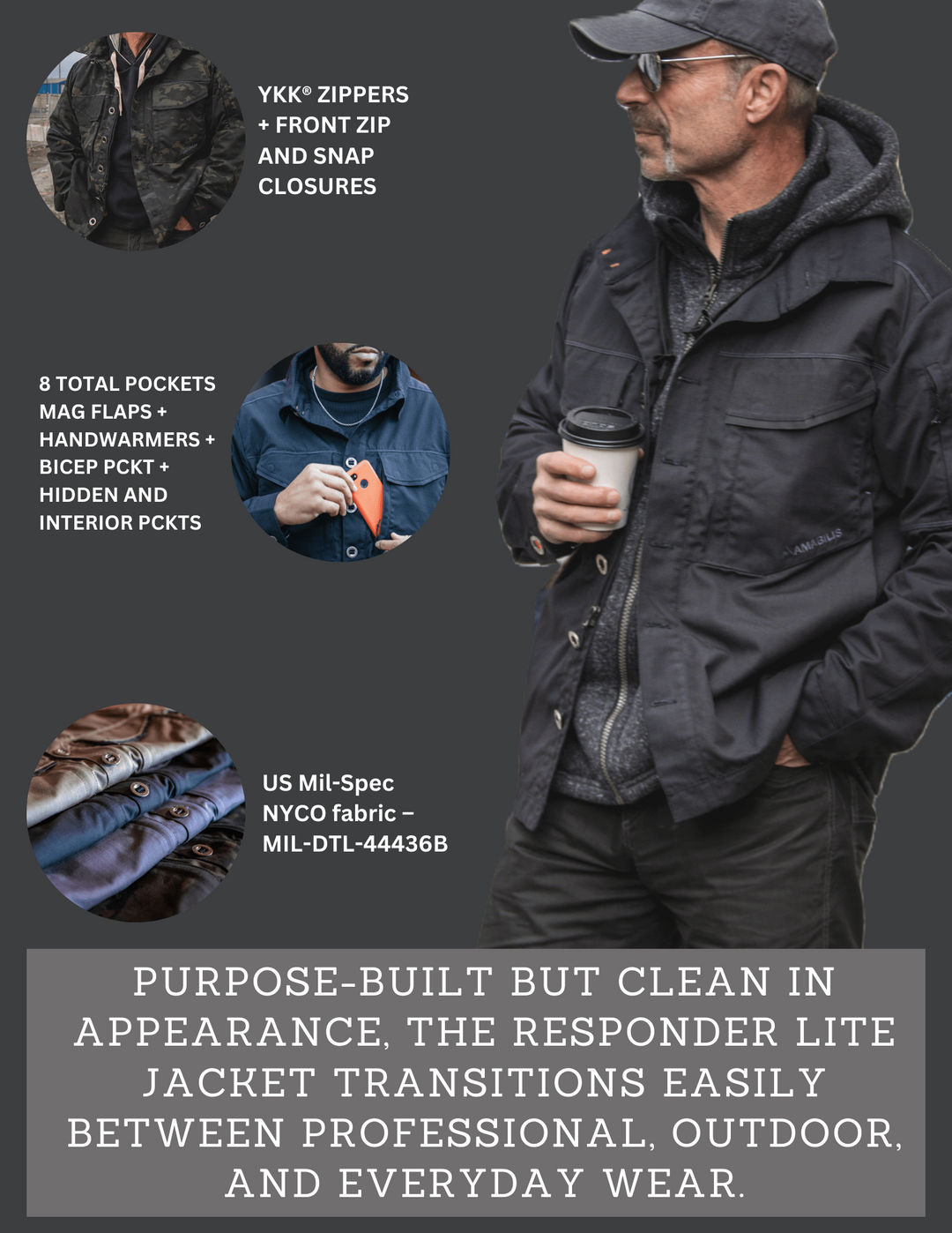 Responder Lite Tactical Chore Jacket – AMABILIS Responder Lite Tactical Chore Jacket – AMABILIS