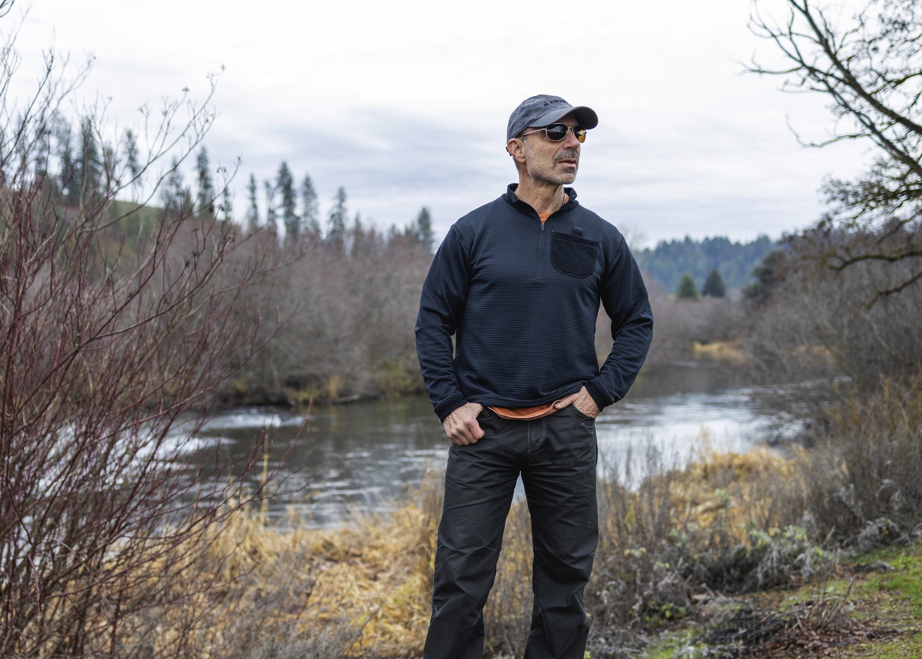 り／Liberaiders／POLARTEC ZIP PULLOVER FORLOH | Polartec Power Grid Half-Zip Midlayer | USA Made