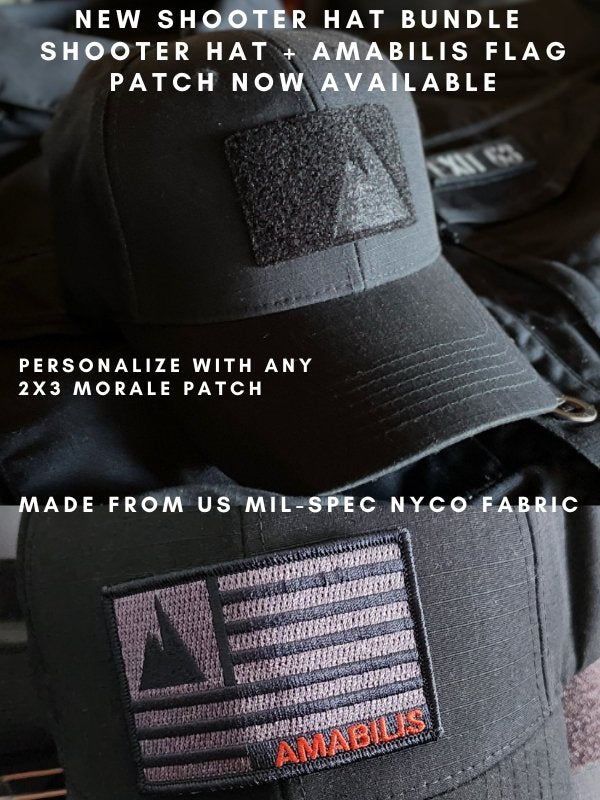 Shooter Hat + AMABILIS Flag Patch Bundle